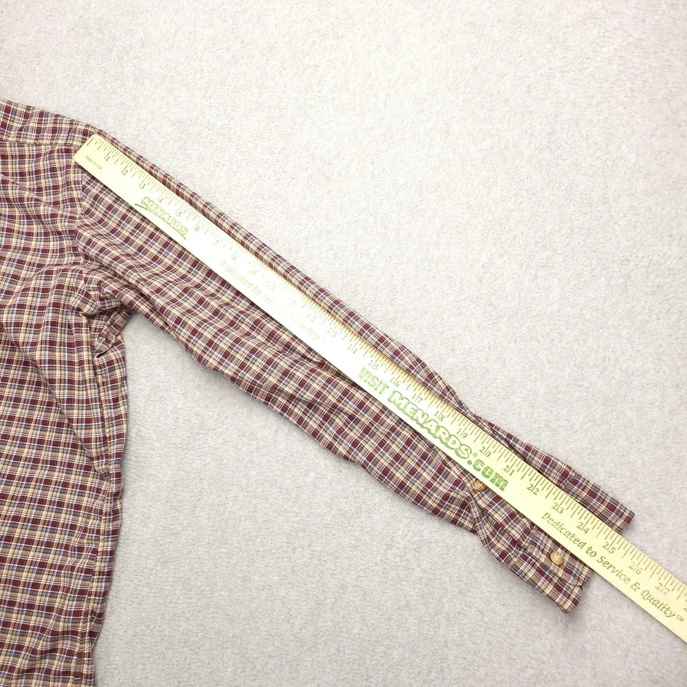 Ralph‎ Lauren Shirt Mens Large Red Plaid Long Sleeve Button Down Cotton